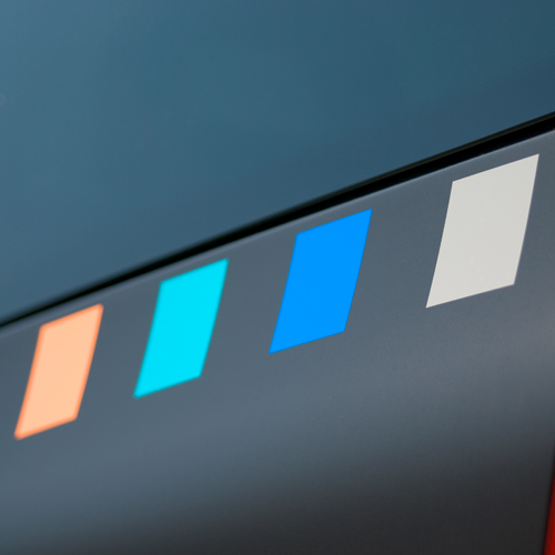 Ausschnitt aus dem Auto - Farbpixel