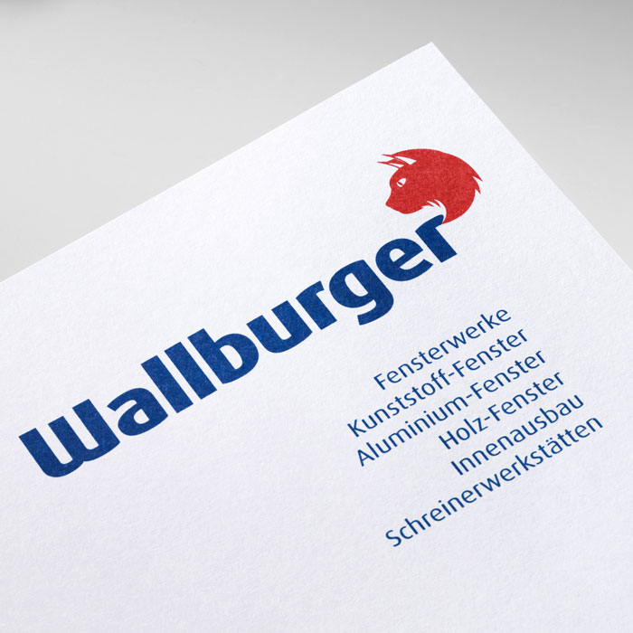 Kunde Wallburger: Briefbogen Ausschnitt Kopf mit Logo