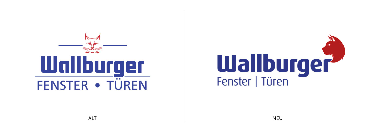 Kunde Wallburger: Vergleich altem mit neuem Logo