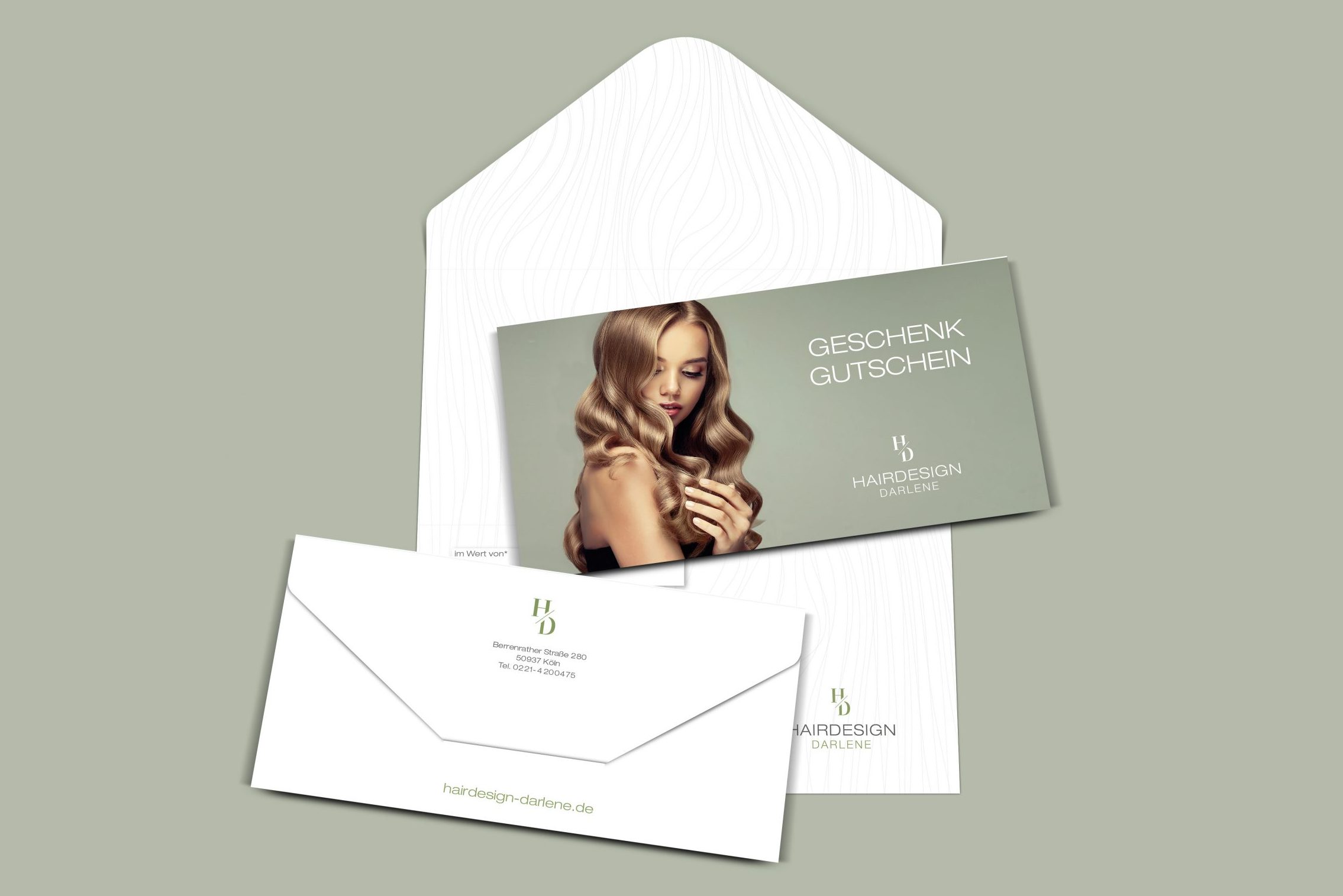 Visitenkarte der hairacademy nach Corporate Design