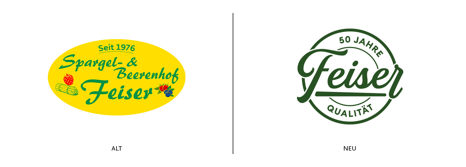 Logodesign: Altes Logo und neues Logo im Vergleich