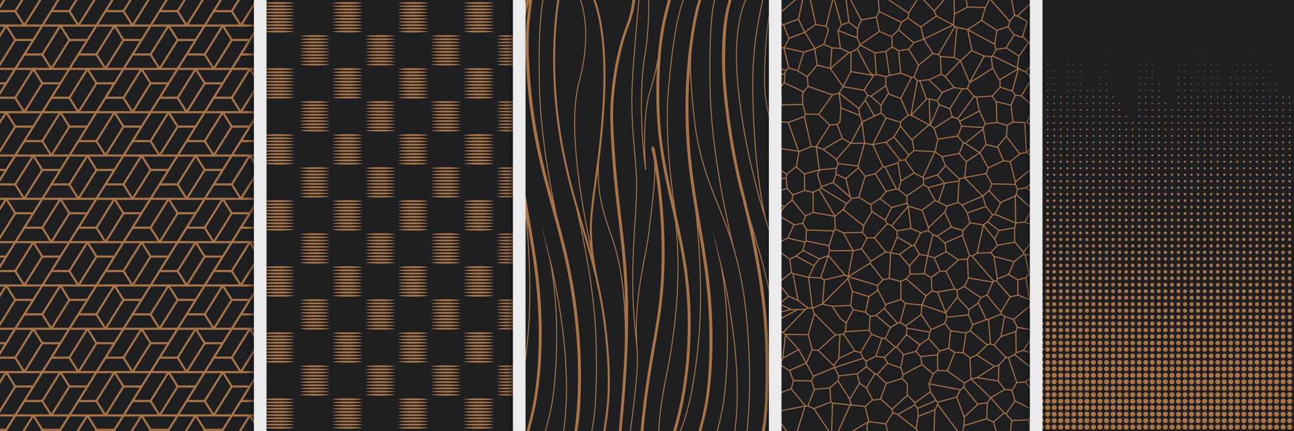 Die 5 Muster der Dandy Collection für die verschiedenen Duftrichtungen